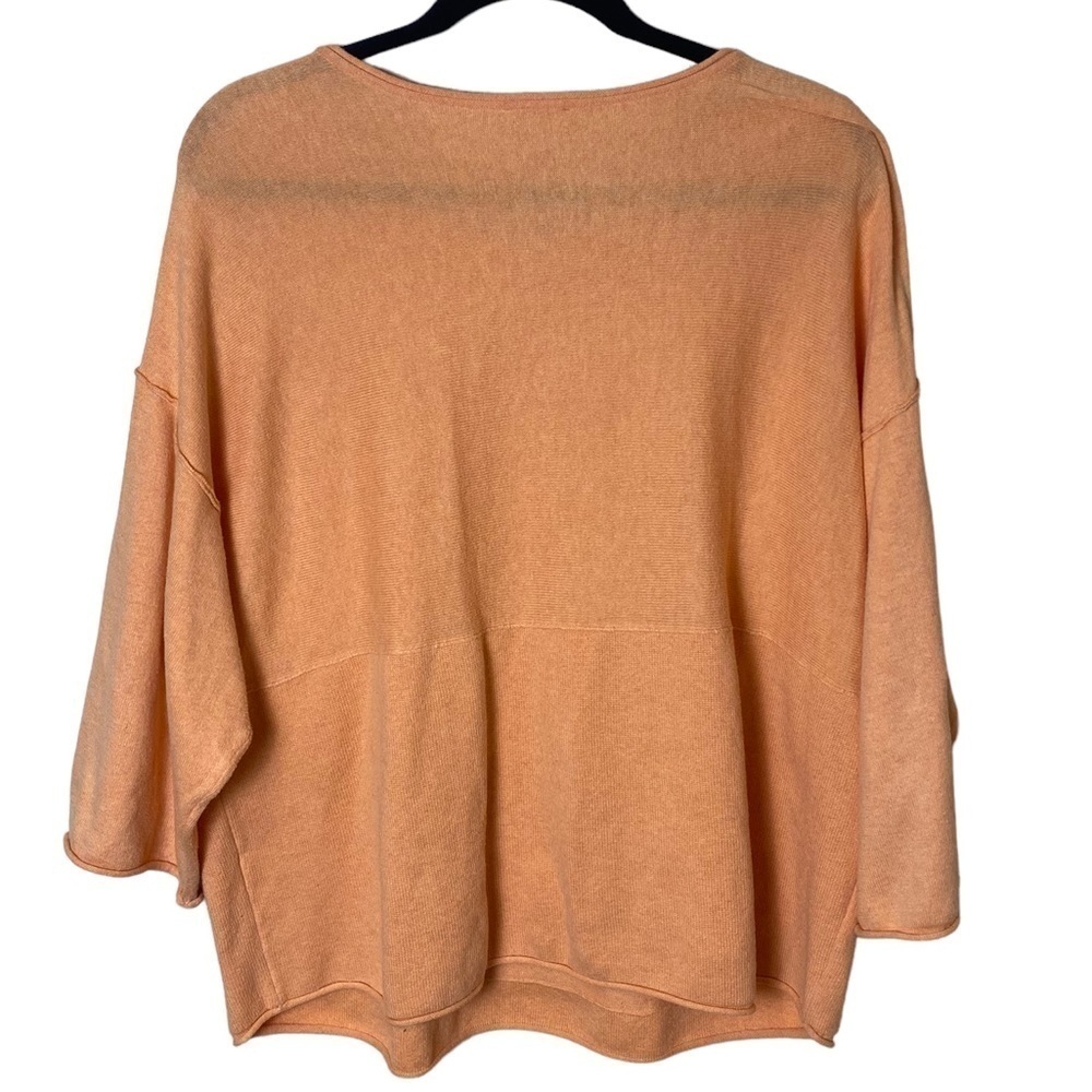J Jill Pure Womens Boxy Oversized Knit Sweater Kimono Sleeve Pocket - Picture 2 of 4